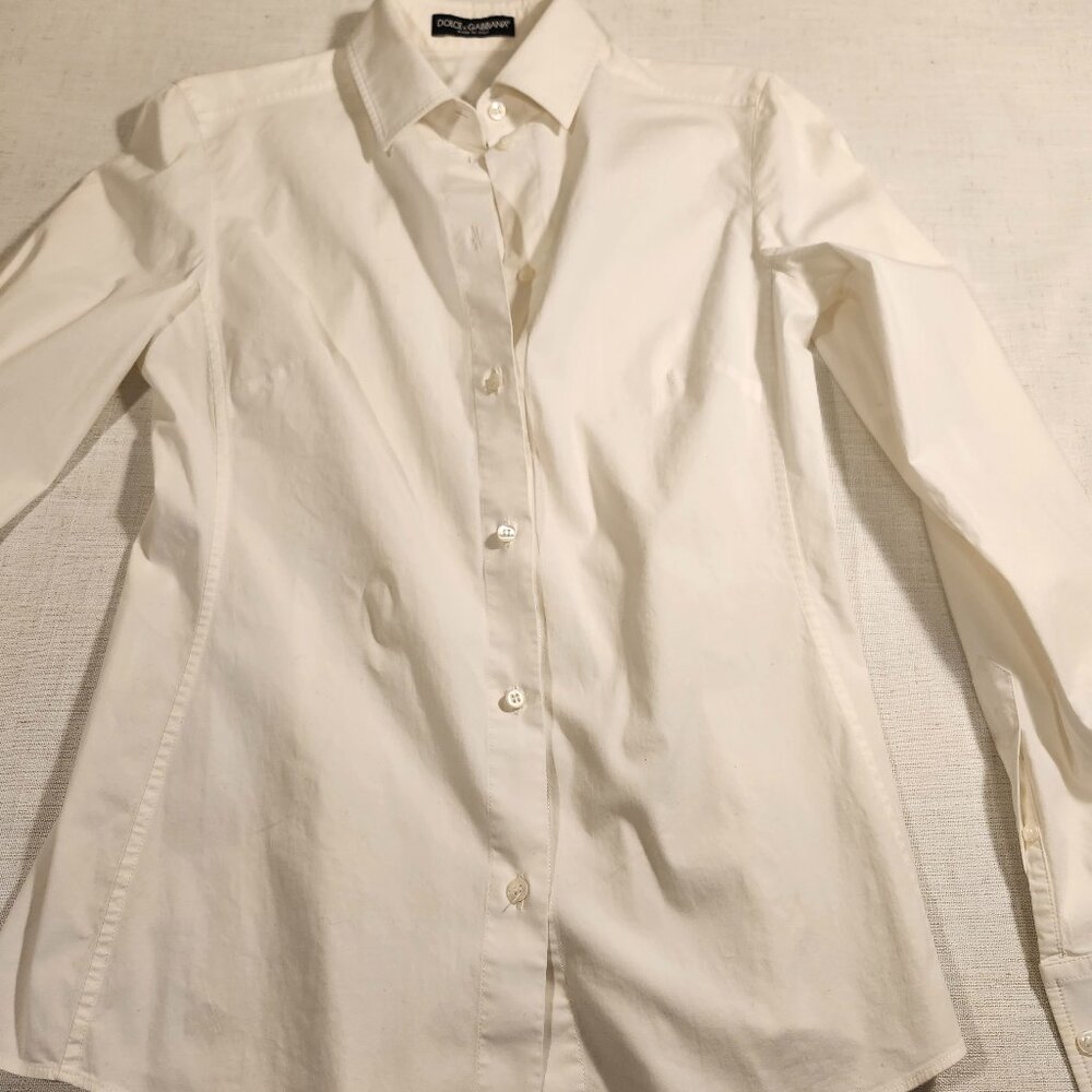 Dolce & Gabbana White Cotton Shirt